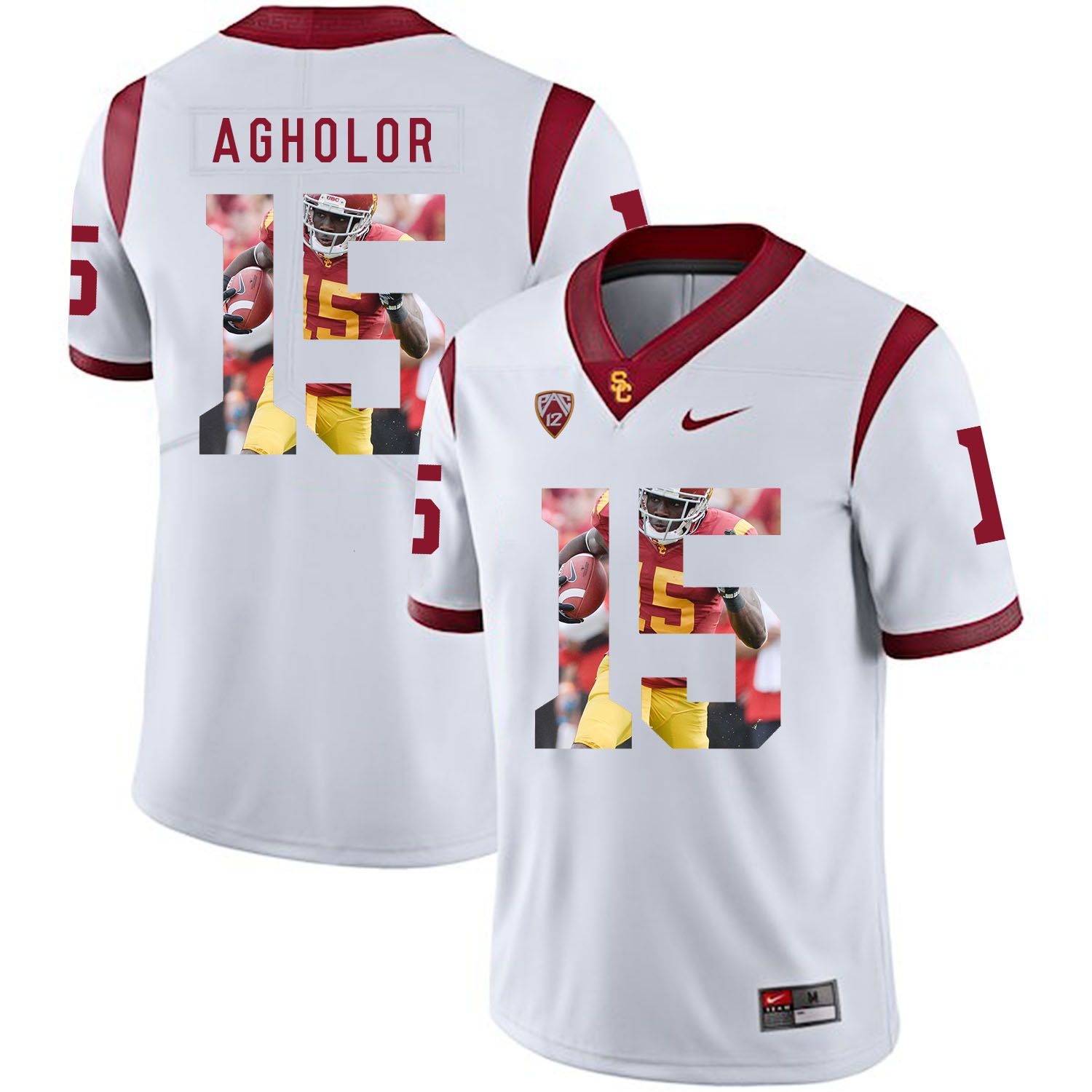 Men USC Trojans #15 Agholor White Fashion Edition Customized NCAA Jerseys